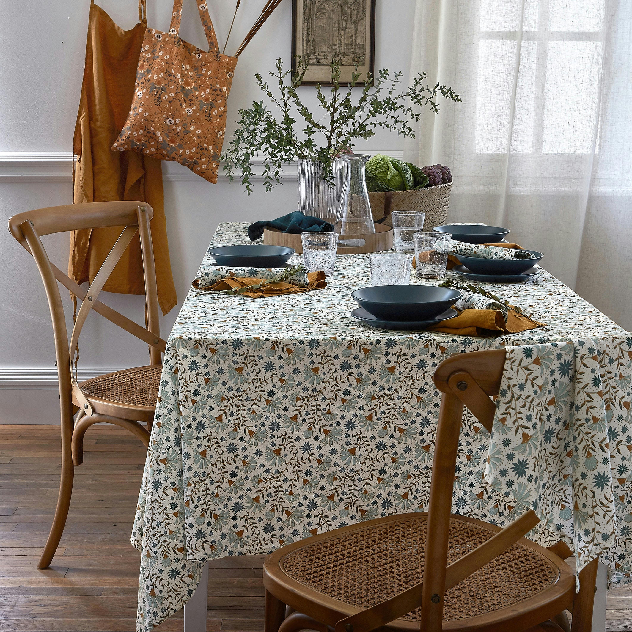 Nappe impimée en coton lavé, Kalyan