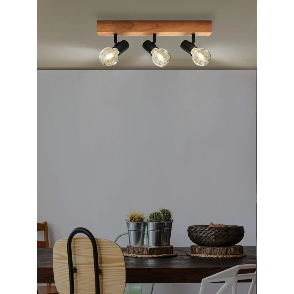 EGLOTownshend3Spot-3lichts-E27-Bruin-Zwart