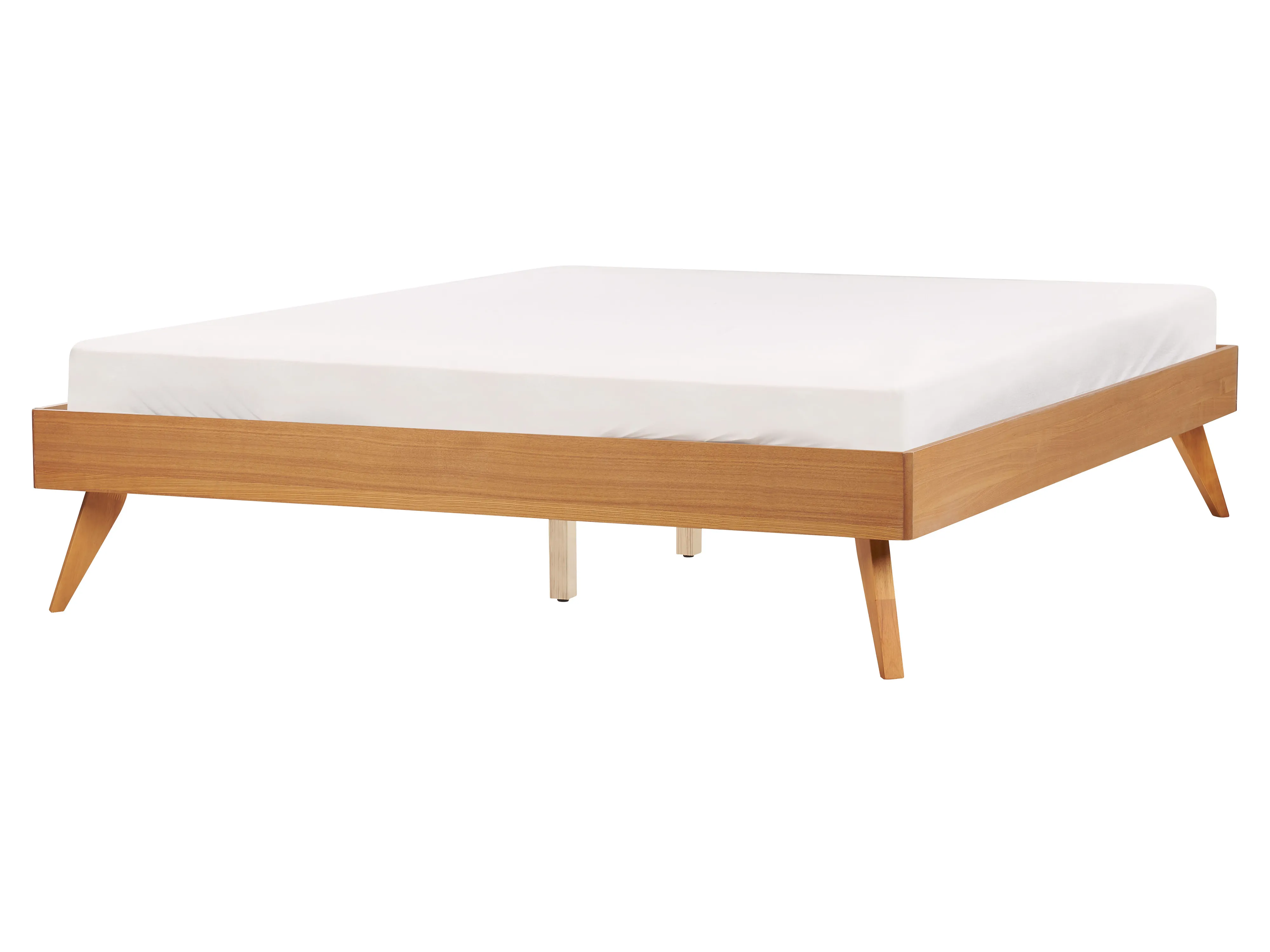 Bed without Headboard BERRIC 140 x 200 cm (EU Double) Natural Ash Wood