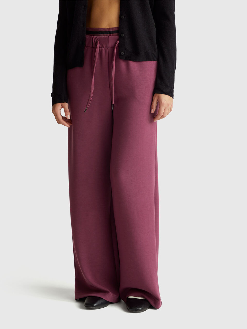 Wide trousers in stretch Modal