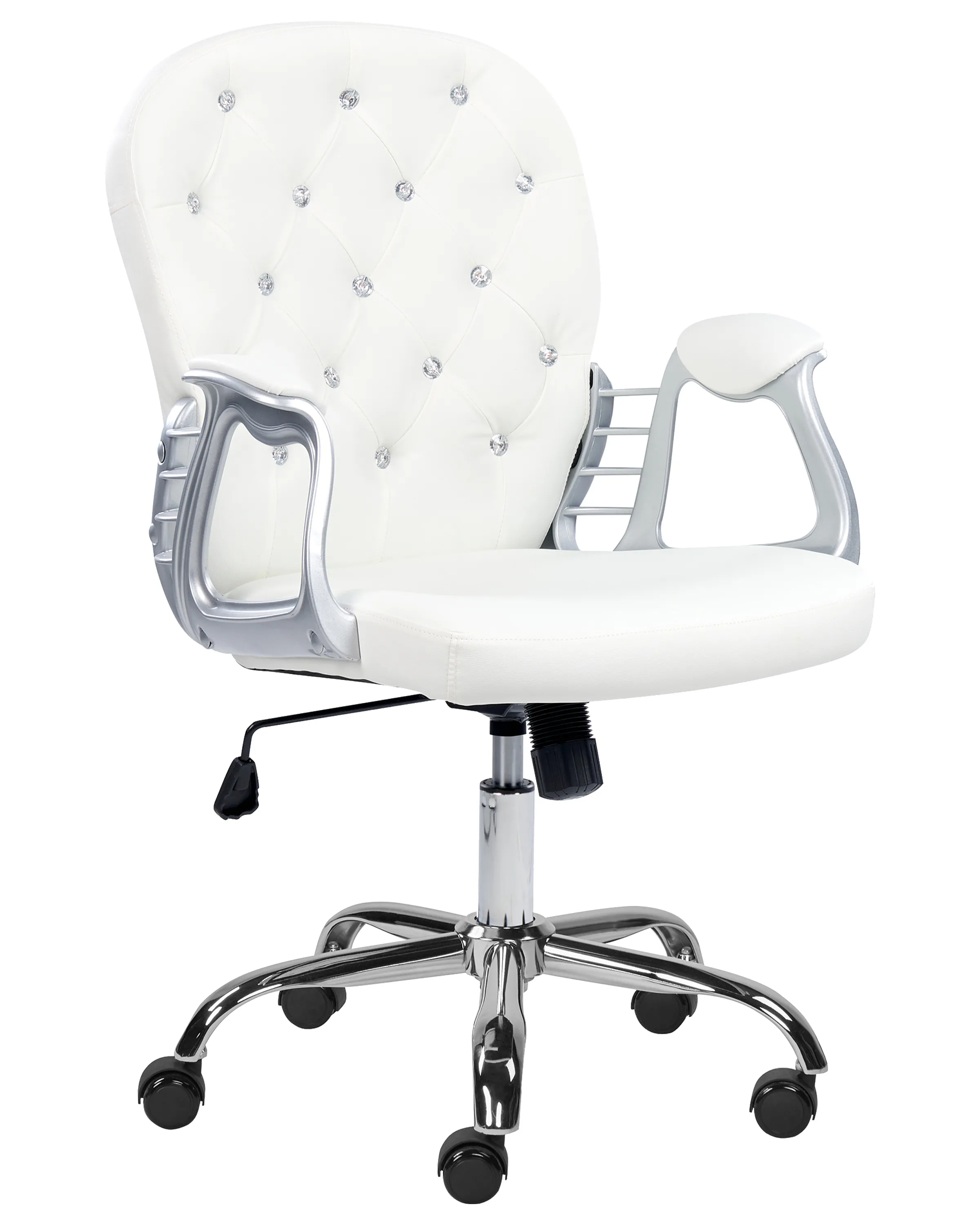 Desk Chair PRINCESS Faux Leather White