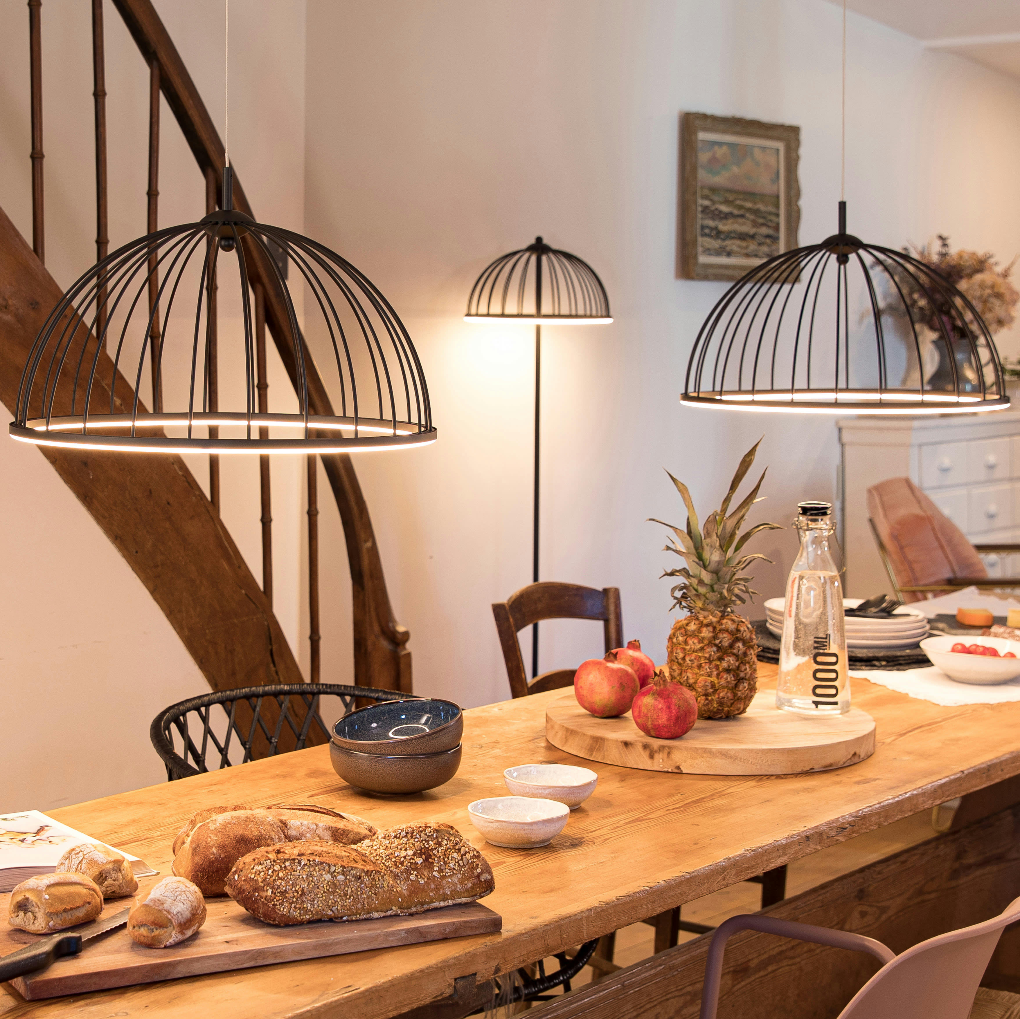 BECK - Lampadaire en métal noir