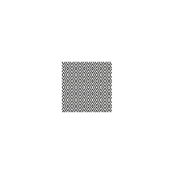 Mosaïque Art factory hexagone 2,6x2,2cm motif Flamenco noir et blanc sur trame nylon 33,3x33,3cm Satiné boite de 1 m2