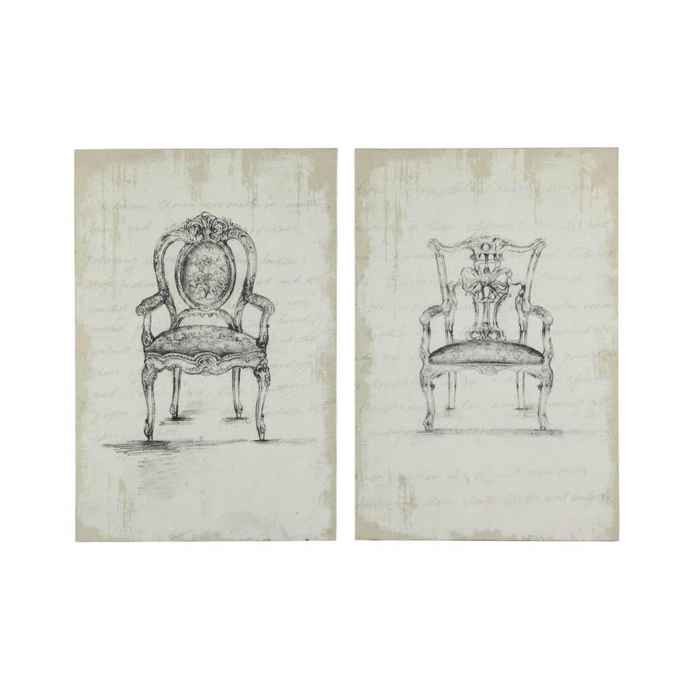 Fontenay - Toiles imprimées fauteuils (x2) 80x120