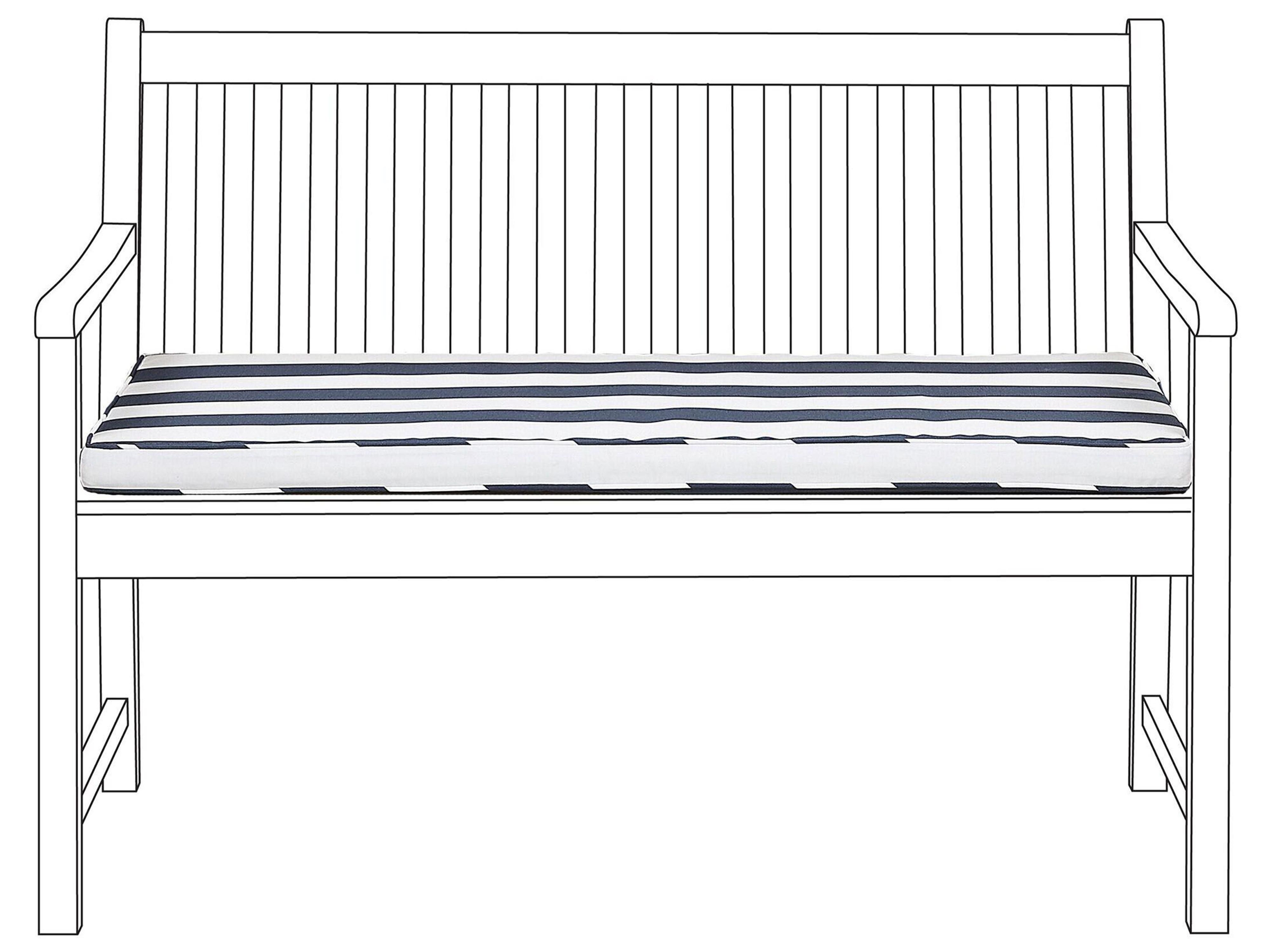 Bench Seat Pad Cushion VIVARA 112 x 54 cm Navy Blue