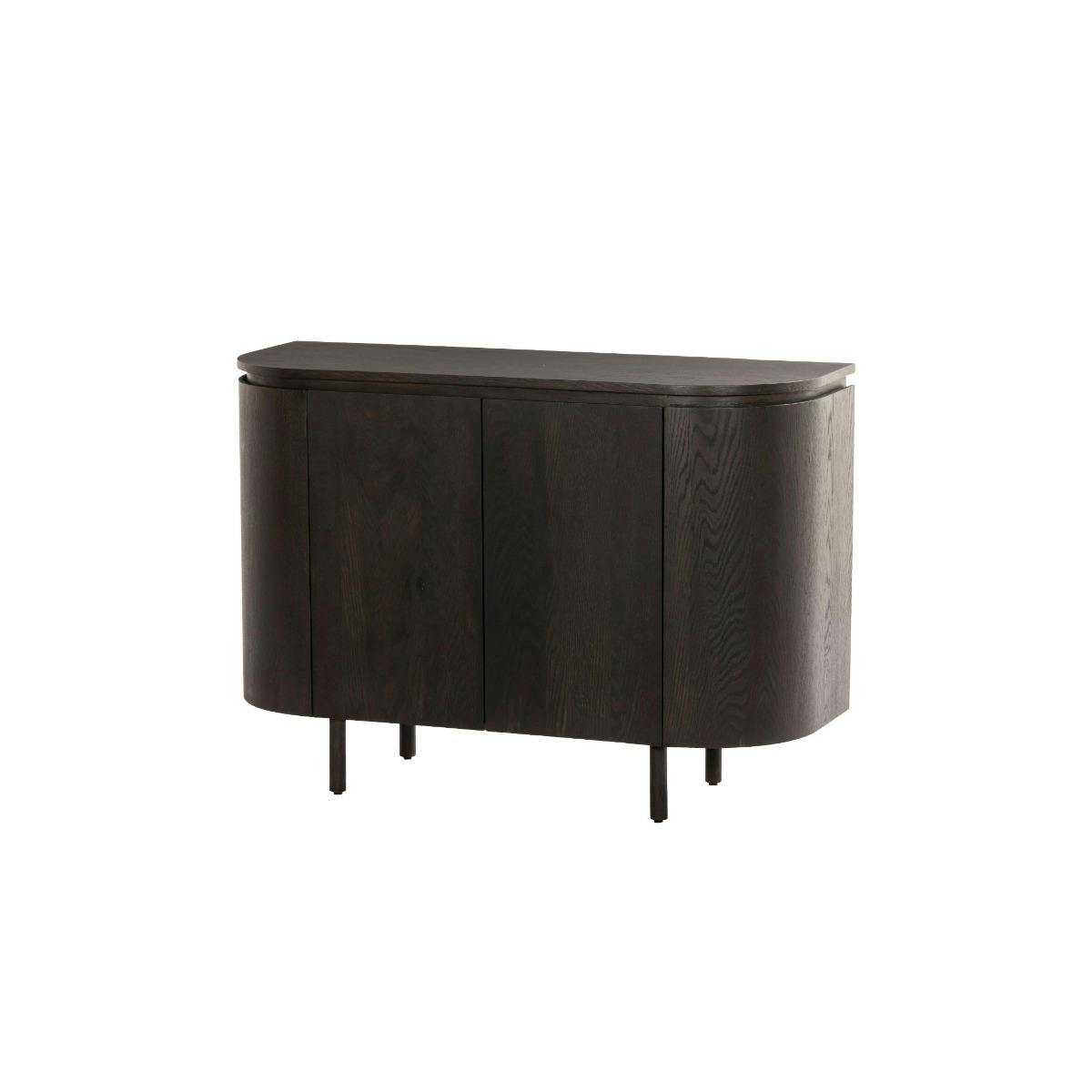 Petit buffet design en chêne brun 2 portes LOREN