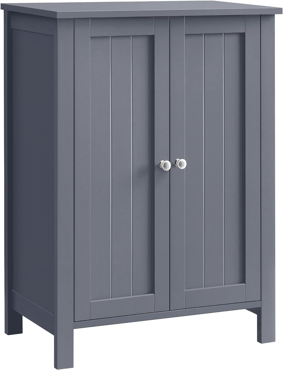 VASAGLE Floor Storage Cabinet, Freestanding Storage Unit with 2 Adjustable Shelves, for Bathroom Living Room Dining Kitchen, 11.8 x 23.6 x 31.5 Inches, Slate Gray UBCB60GY