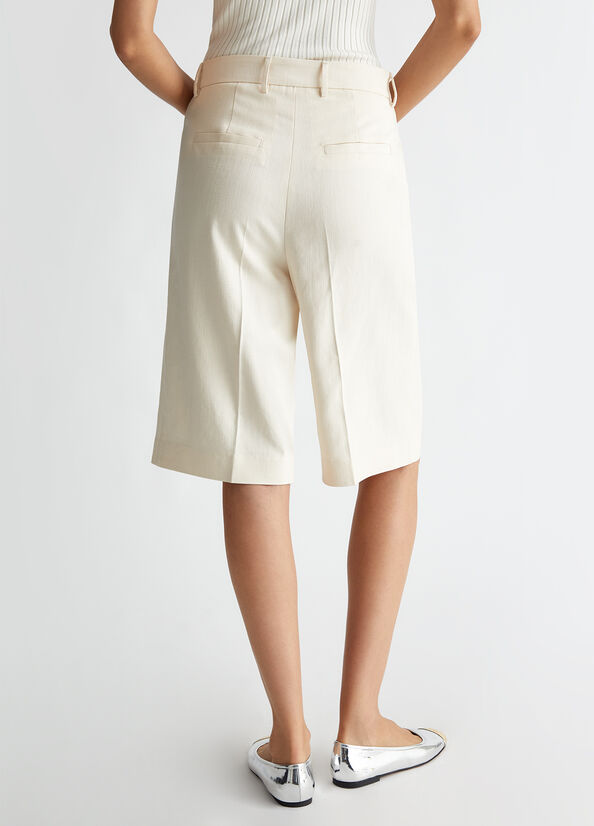 Bermuda in tessuto fiammato