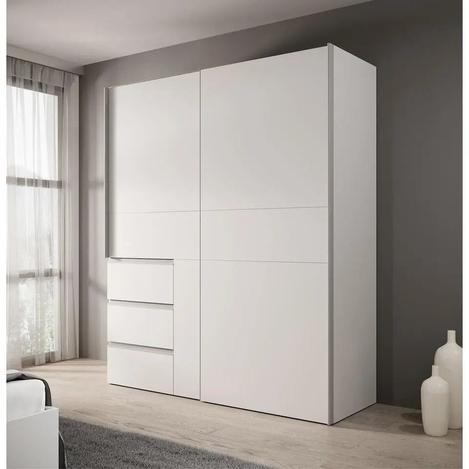 Meubella - Kledingkast Walter - Wit - 170 cm