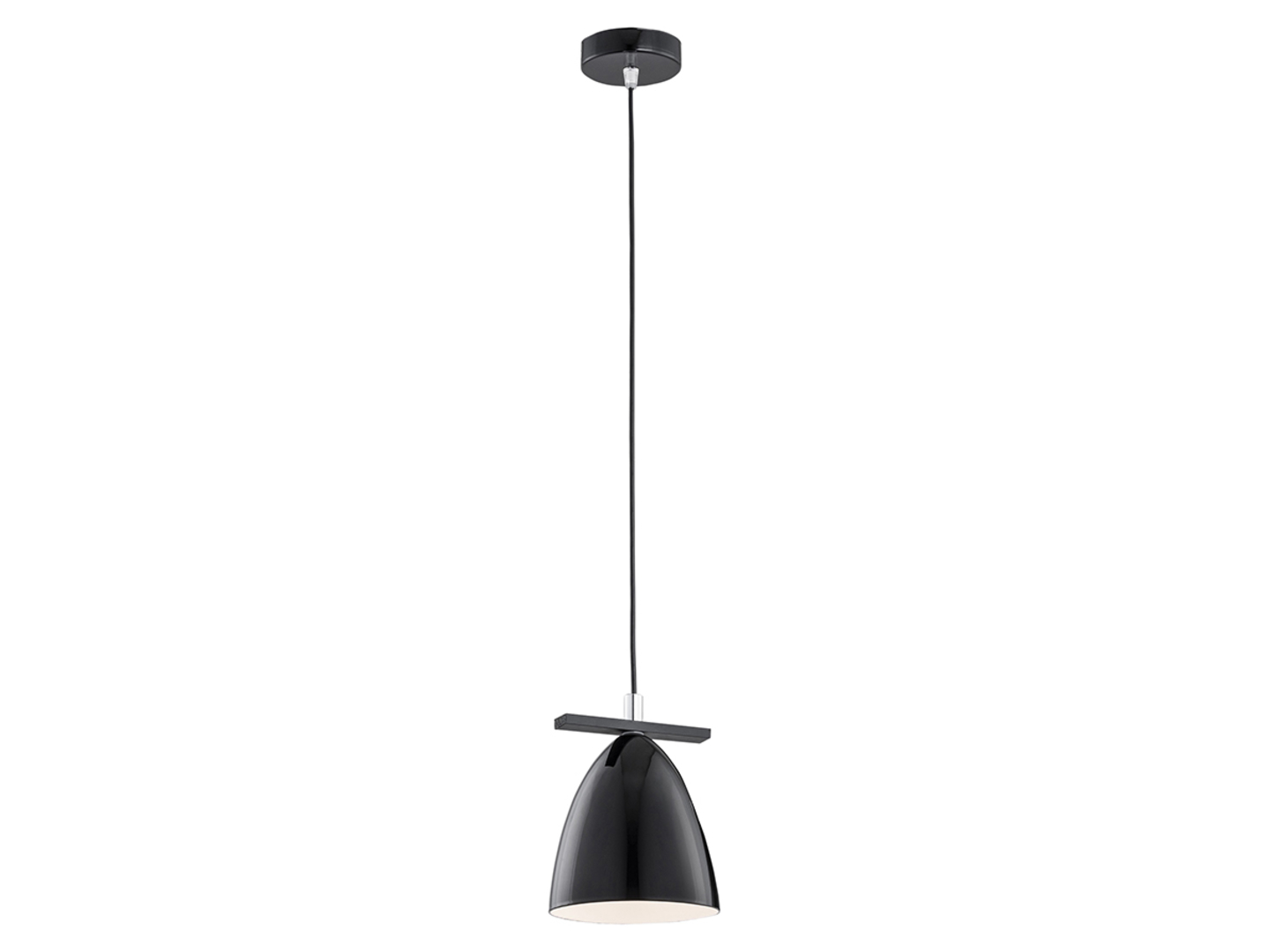 Lampa wisząca Polaris szklana czarna