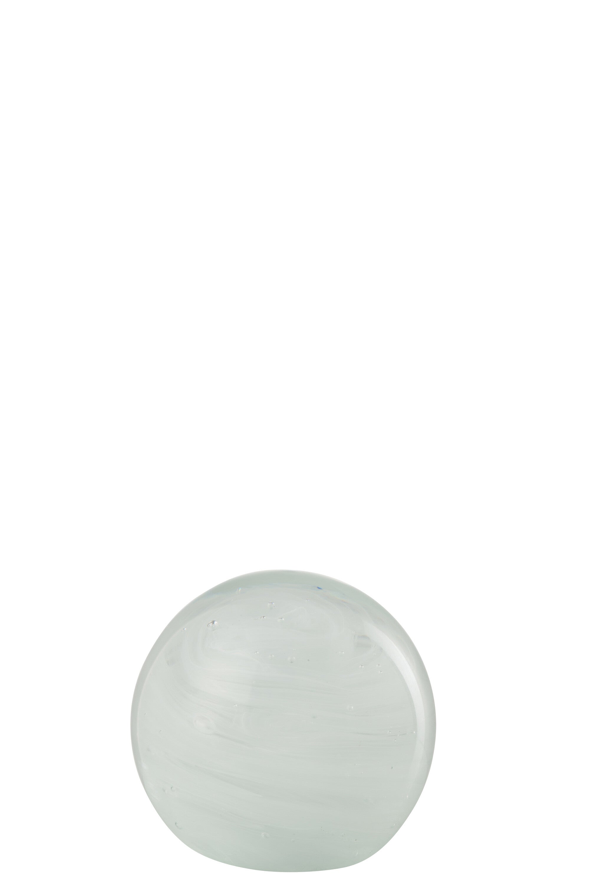 J-Line presse-papier Twister Rond - glas - wit - small