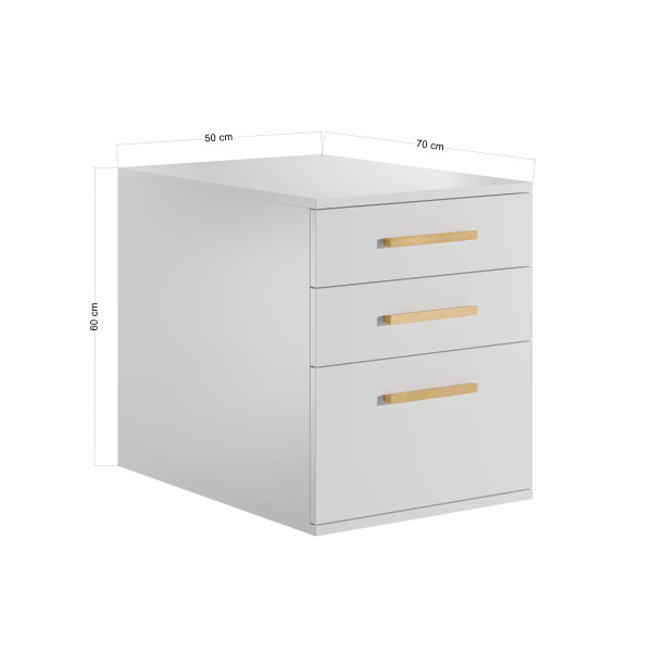 Eleganckie Biurko Narożne Loft Office 160x70 cm Białe