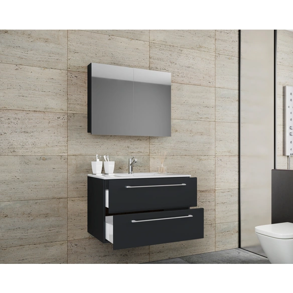 Waschplatz-Set »Badinos«, 3-tlg., 60 cm, schwarz