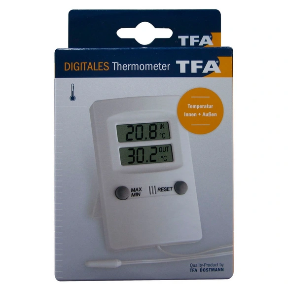 Digitalthermometer, Breite: 7 cm, Temperaturbereich: -50 bis 70 °C