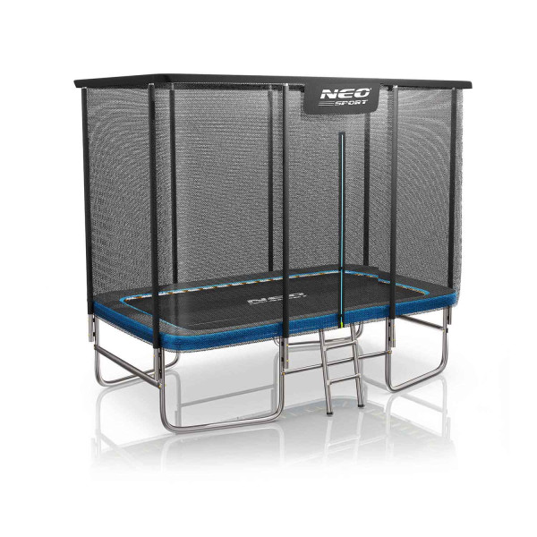 Duża trampolina ogrodowa Neo-sport prostokątna 305x213 cm 10x7ft bezpieczna