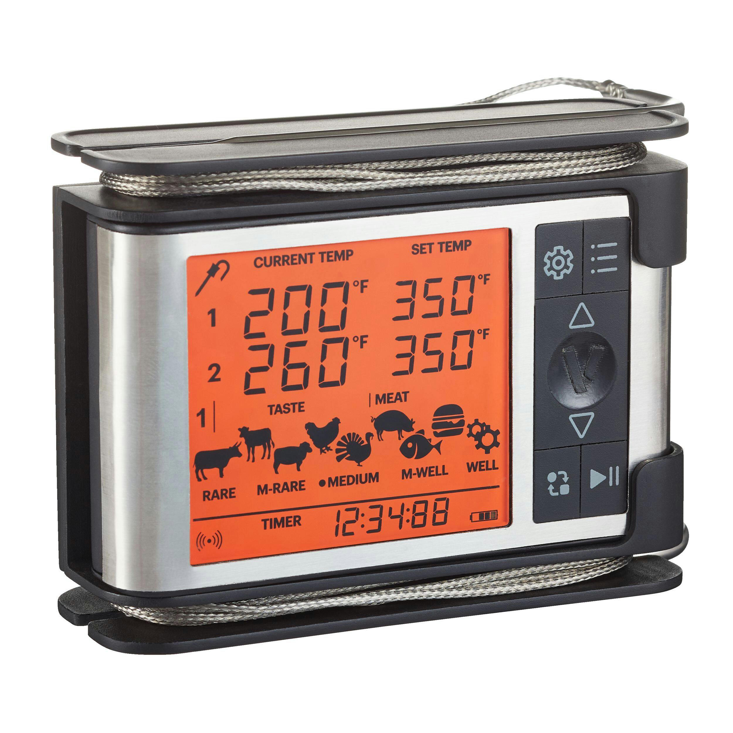 Vida by PADERNO Wireless Remote BBQ Food & Meat Thermometer with Stainless Steel Probes