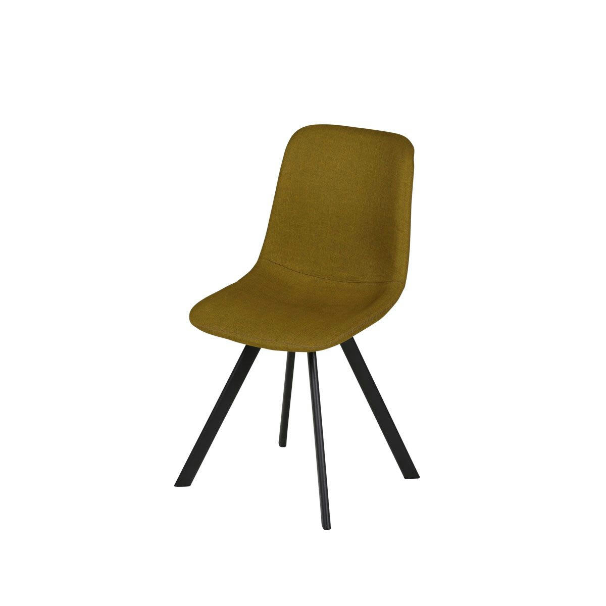 CARL - Chaise en tissu jaune