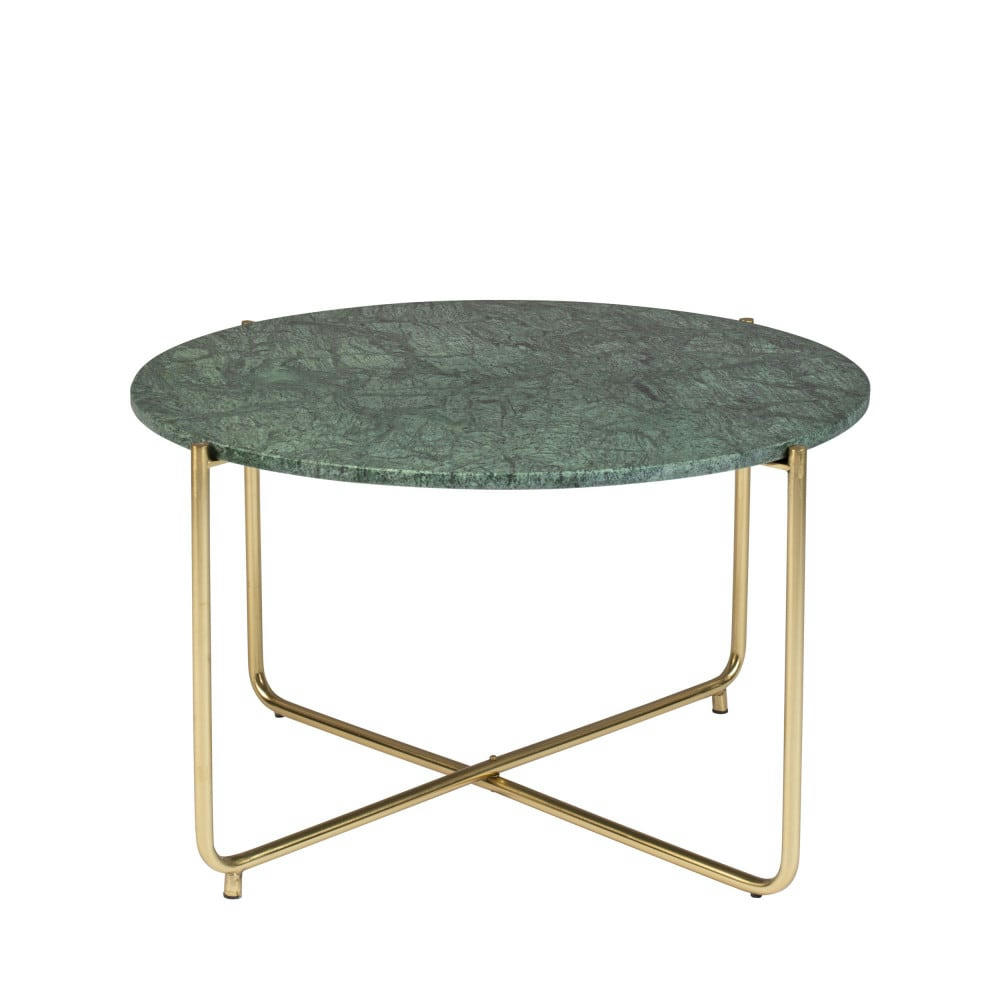 TIMPA - Table basse en marbre D70cm vert