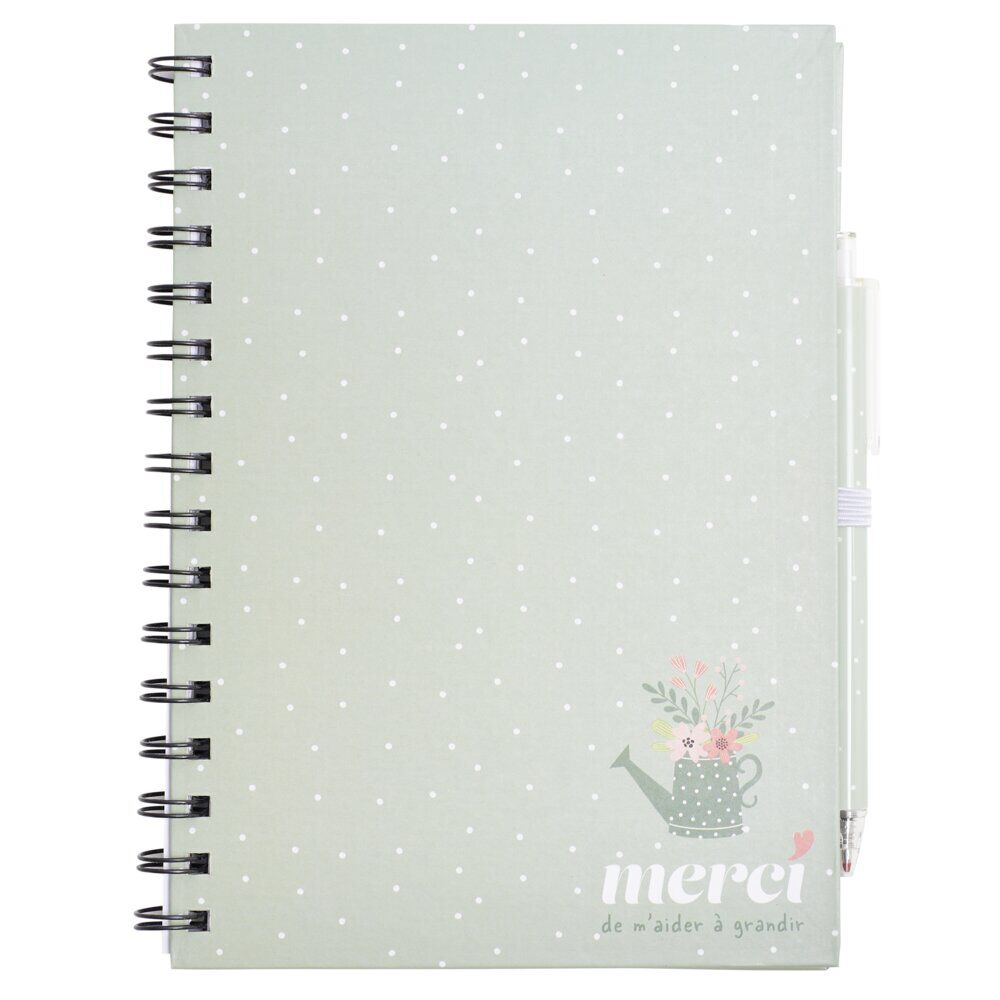 Cadeau merci pour cette année carnet avec stylo 17x22cm (3 modèles)