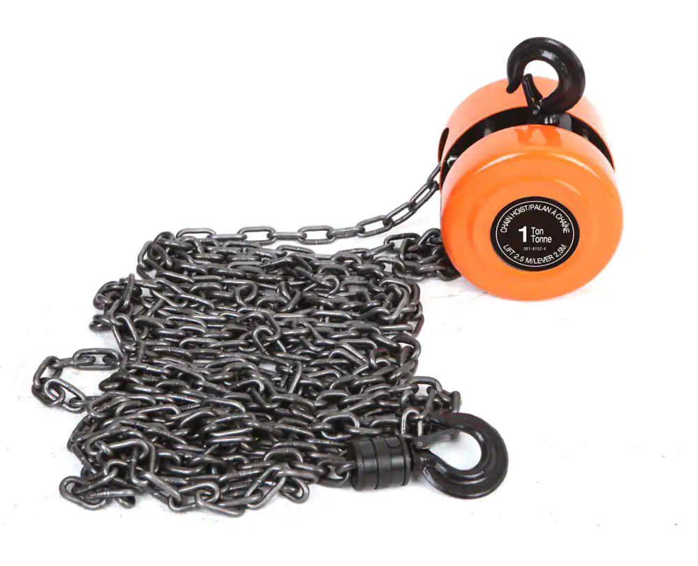 Certified Manual Chain Hoist, 1-Ton