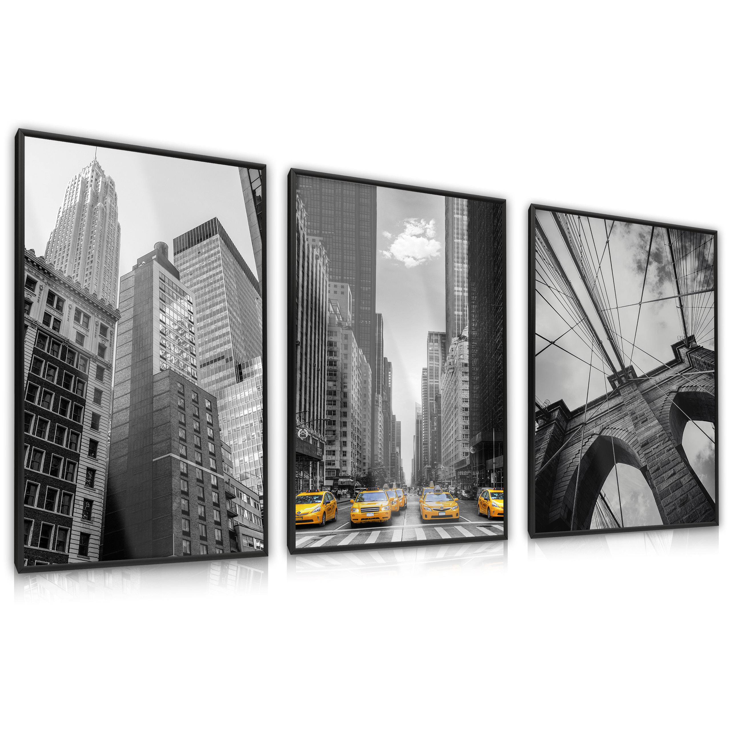 ZESTAW 3x Plakat NEW YORK Wieżowce Architektura 30x40cm