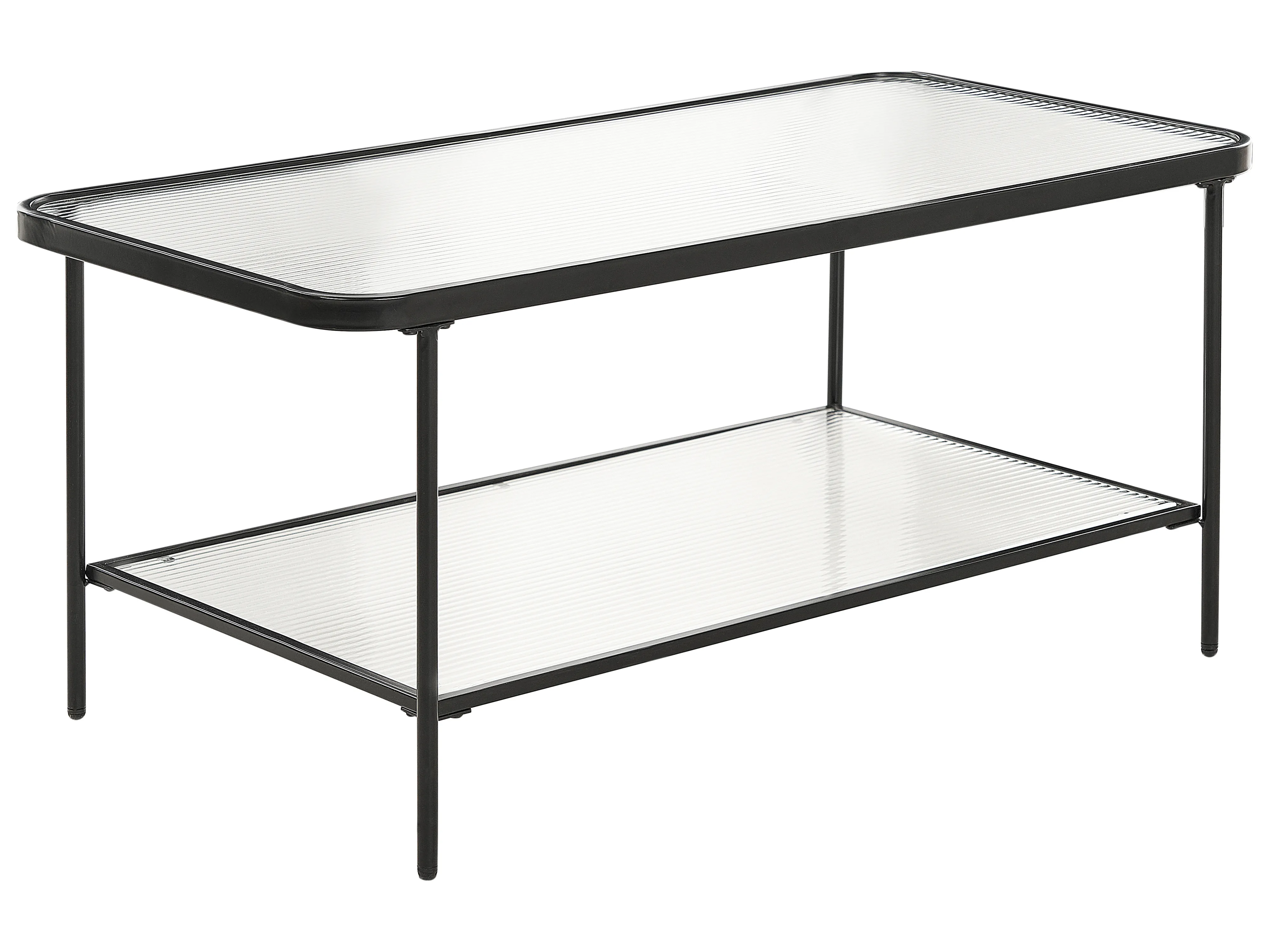 Coffee Table BLAIR Tempered Glass Black