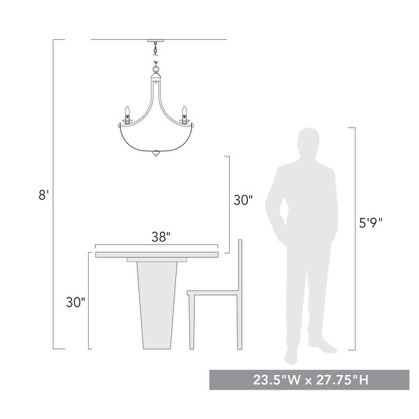 Golden Lighting Victoria 6 Light Chandelier