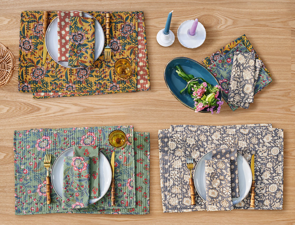 Lot de 2 sets de tableGrain de folie