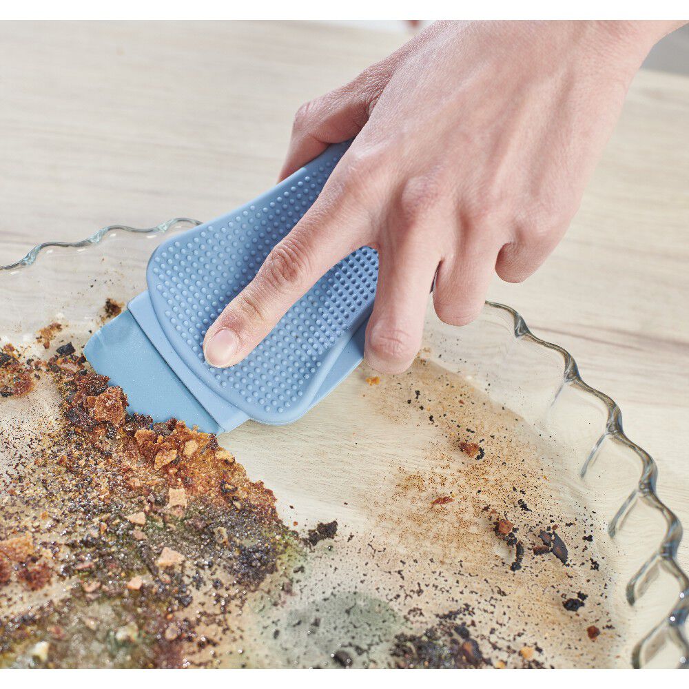 éponge silicone 3 en 1 raclette grattoir L. 16,5 cm