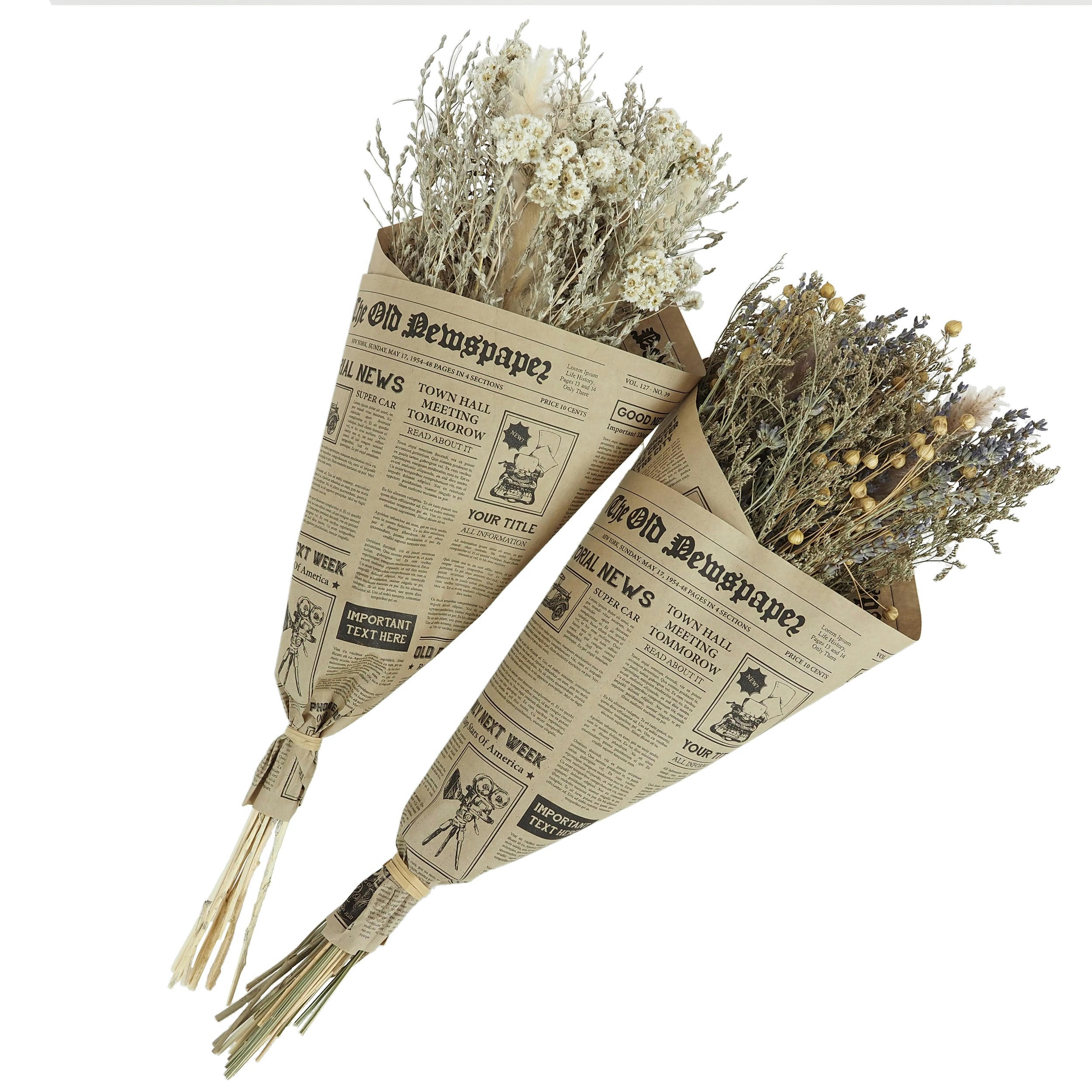 - Bouquet fleurs séchées 50cm lot de 2