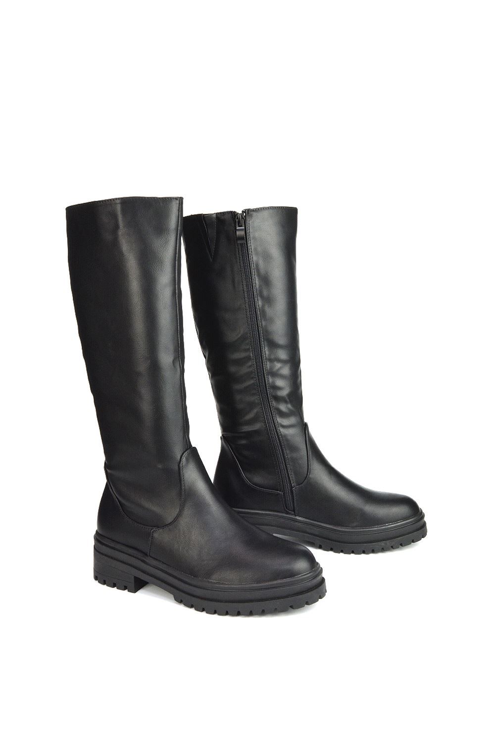 XY London Maura' Chunky Sole Mid Calf Boots