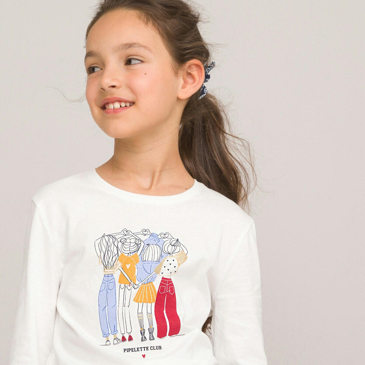 T-shirt manches longues imprimé club de filles
