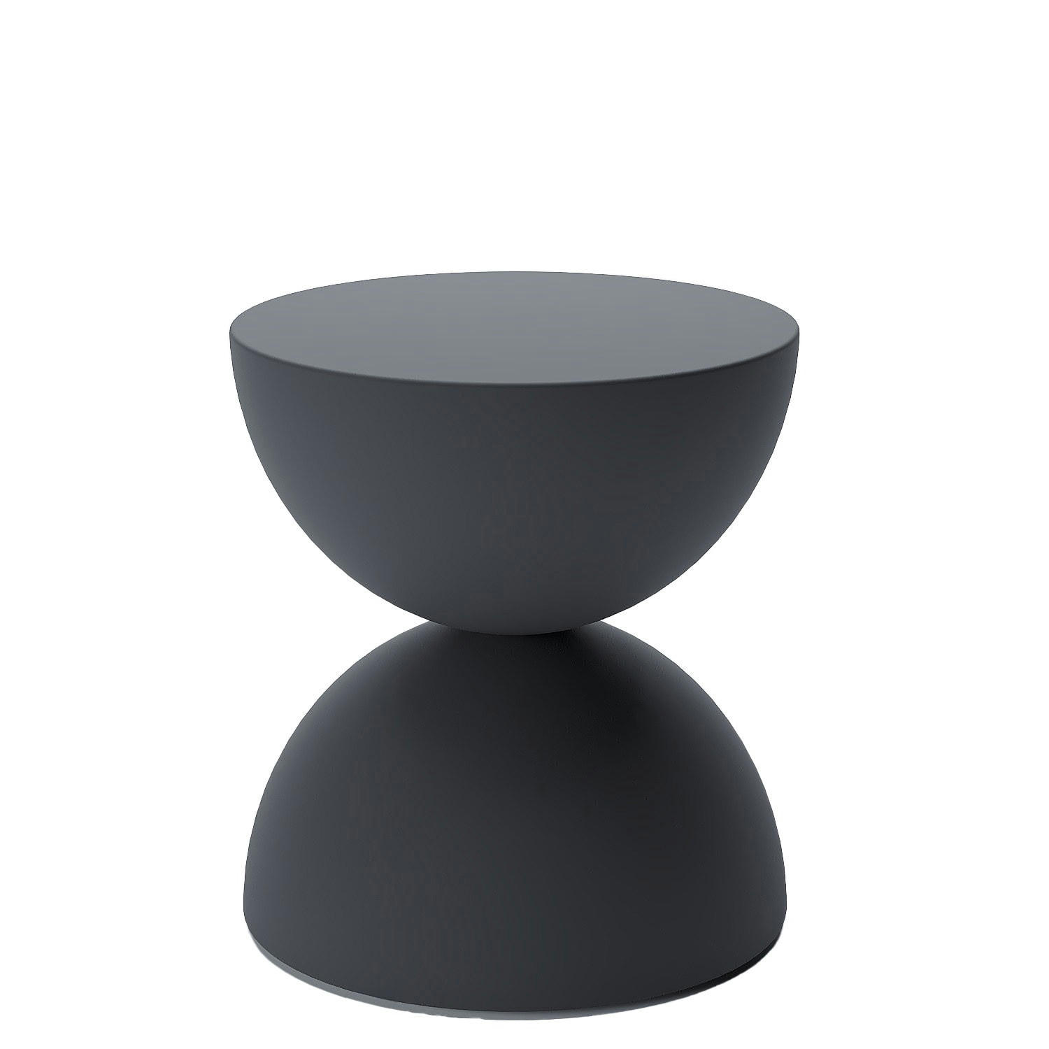 BERGAMOTE - Table d'appoint ronde design en magnésie noire