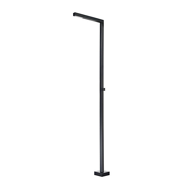 Douche de piscine en acier 316 noir mat robinet 2 voies et anticalcaire