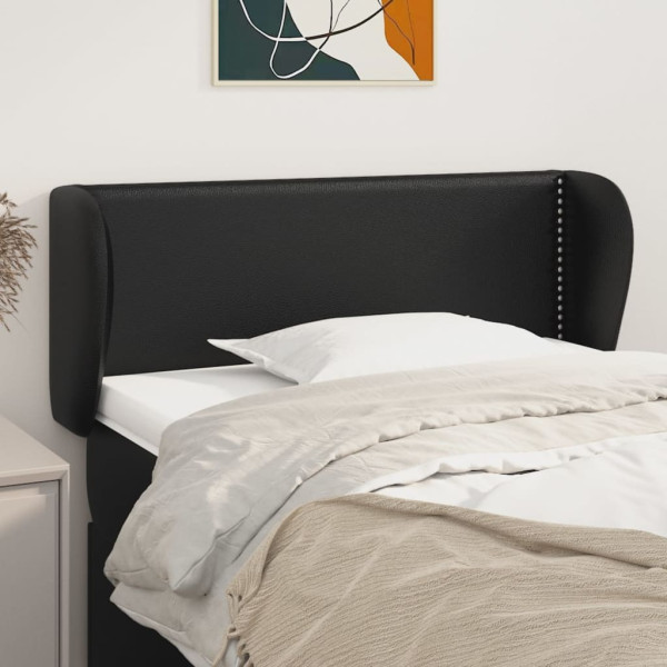 Wezgłowie Czarny 93 x 23 x 78/88 cm Sztuczna skóra vidaXL