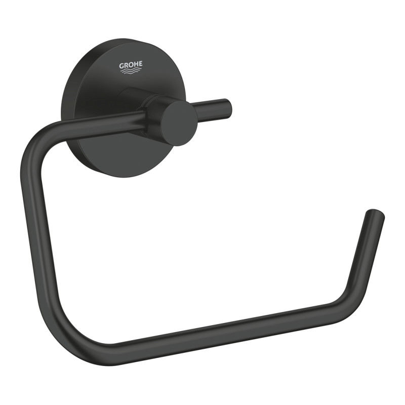Porte-rouleau papier toilette Start noir mat GROHE