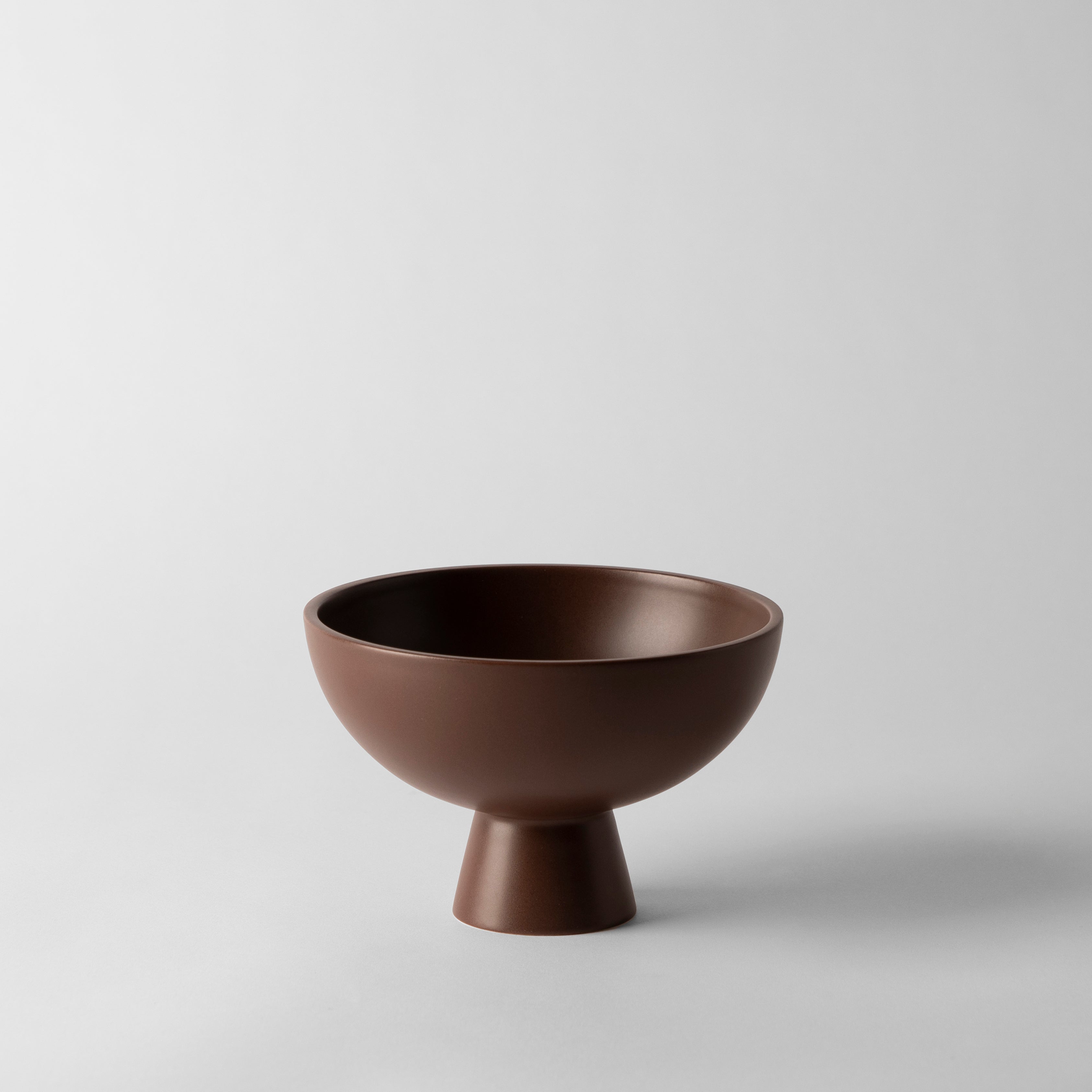 Medium Chocolate Modern Pedestal Bowl