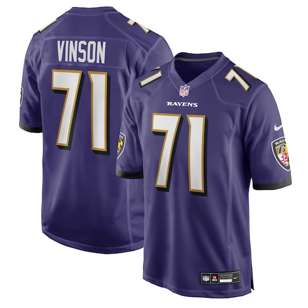 Carson Vinson Baltimore Ravens Nike Team Game Jersey -  Purple