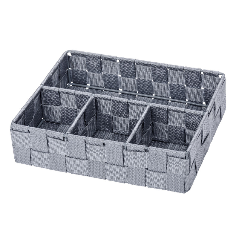 Box de rangement Adria 4 compartiments gris WENKO