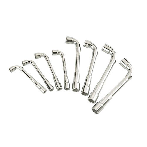 Jeu de 8 clés à pipe débouchées polies 6x6 pans métriques - SAM OUTILLAGE - 94-SDJ8