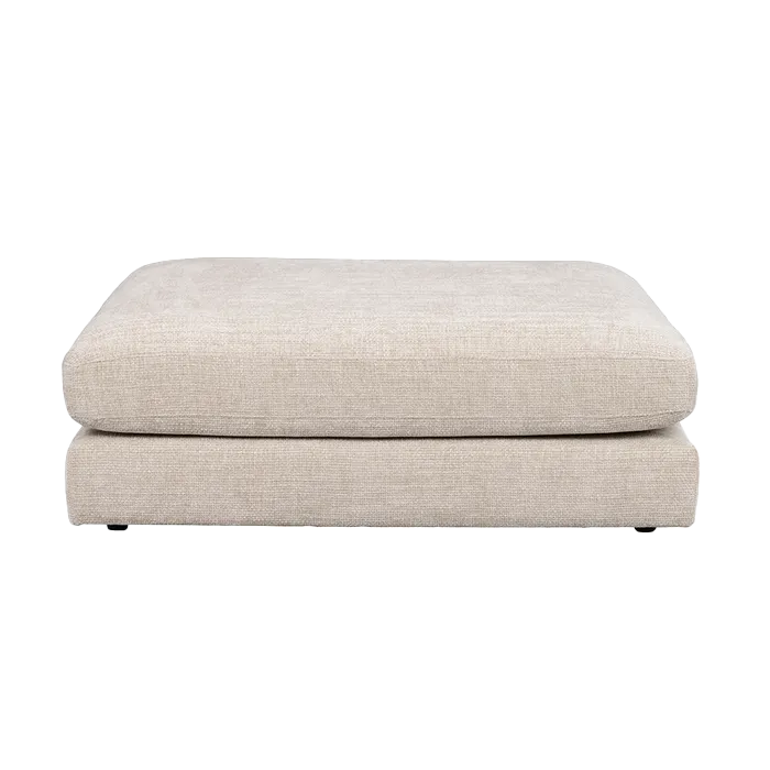 Rowico Home Duncan Hocker 112 x 103 cm - Lichtgrijs / Beige