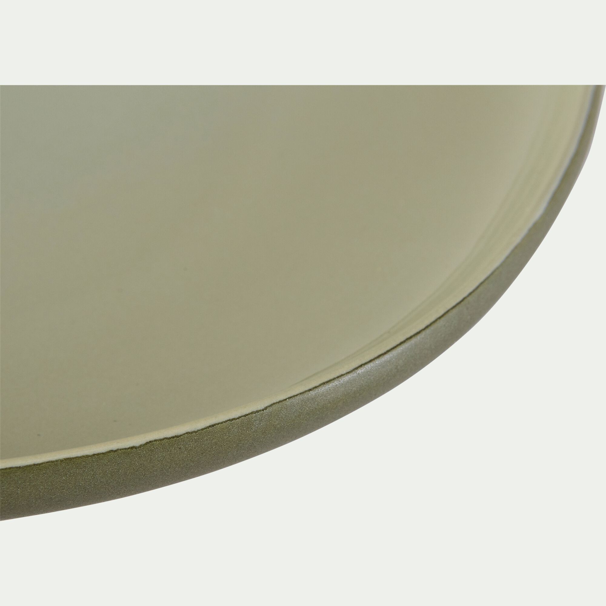 KYMA - Assiette plate en grès D27cm - vert olivier