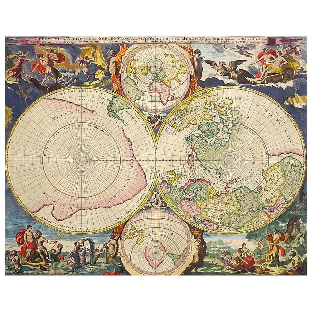 - Tableau cartographie ancienne carte No. 67 80x100cm