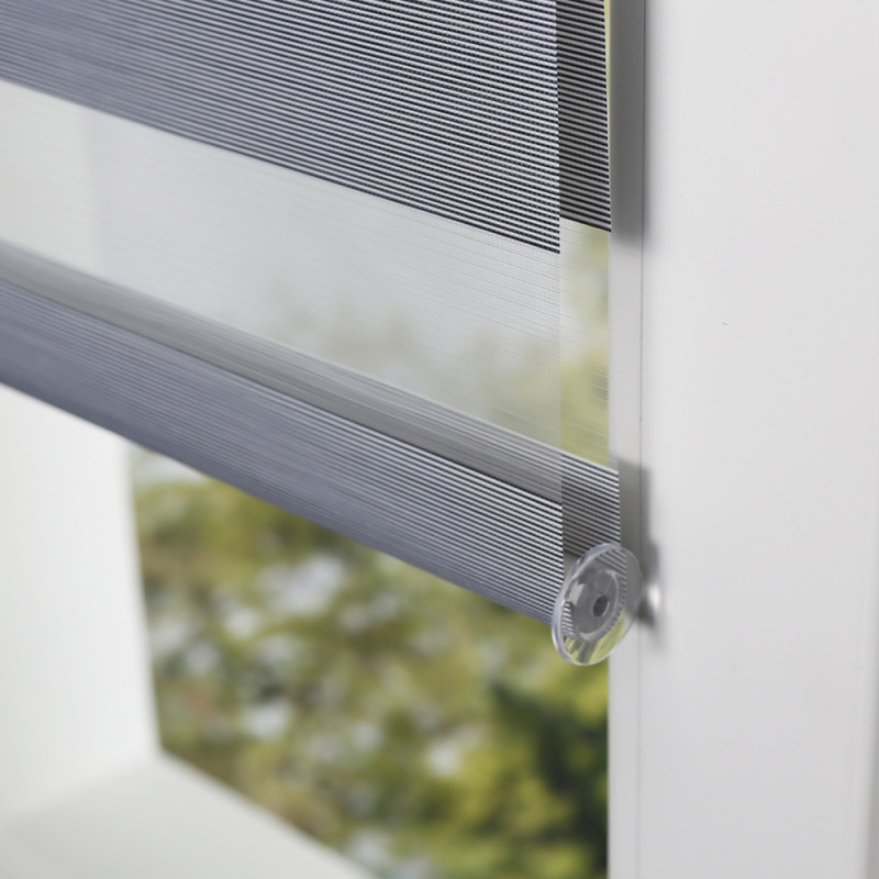Store enrouleur jour/nuit Chic gris 70 x 250 cm MADECO