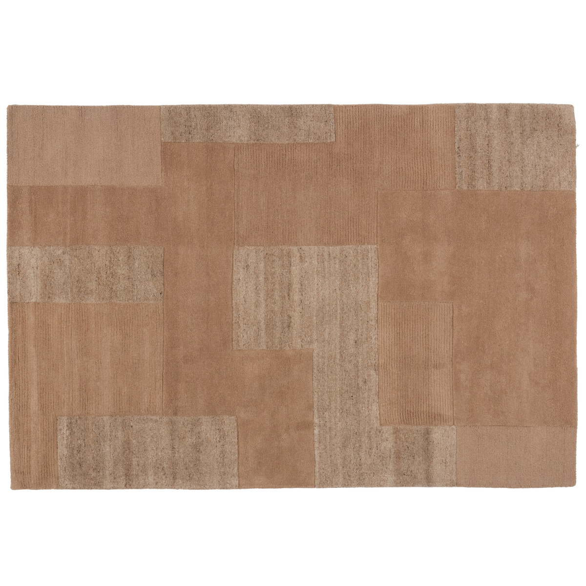 WOOOD handgeweven vloerkleed Noven - Wol - Zand - 170x240 cm