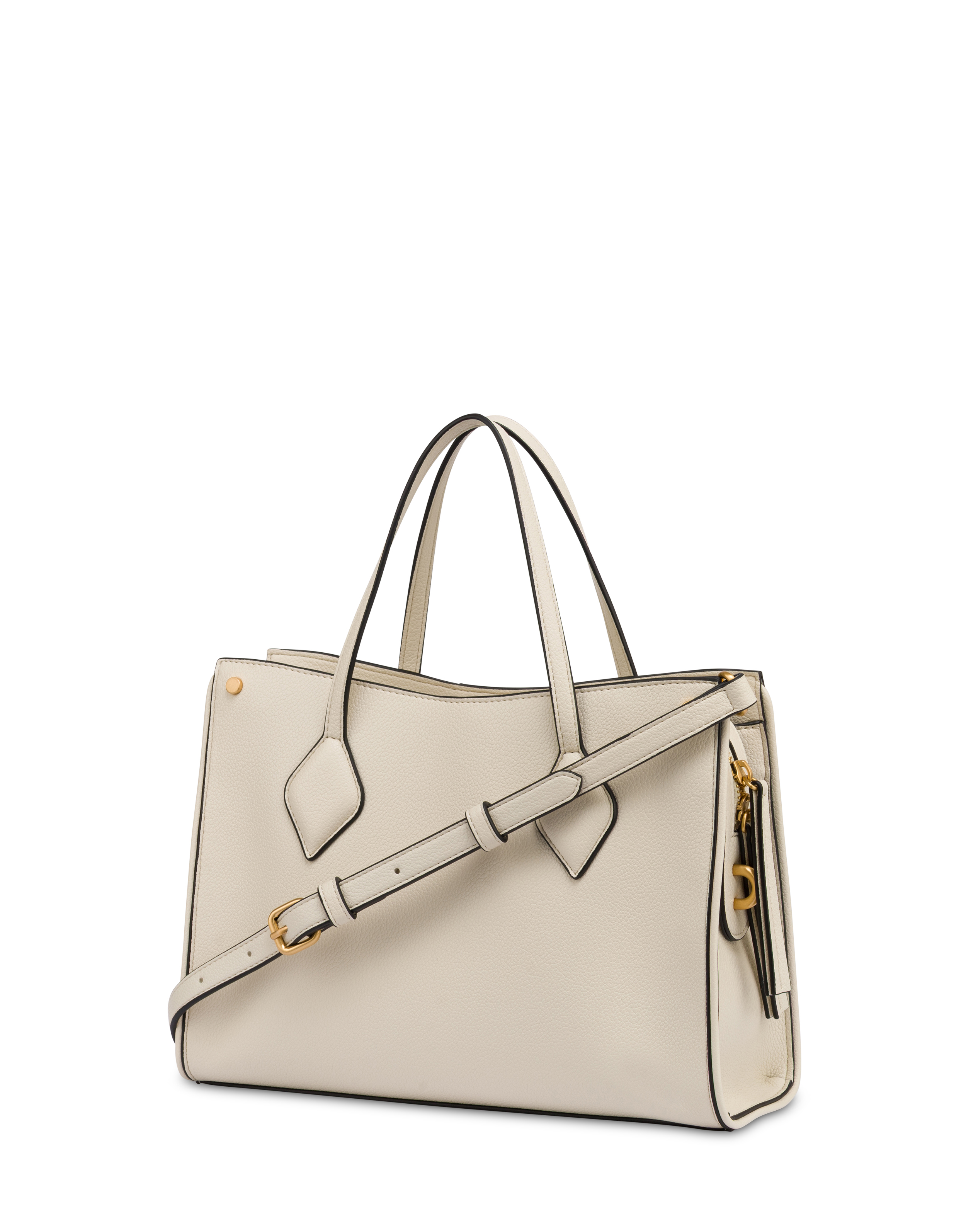 Borsa A Mano Drop In Mini Grained Pu Avorio