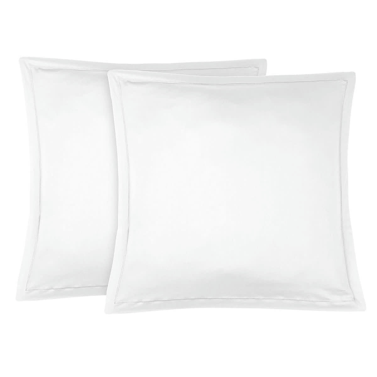 JULIA - Taie d'oreiller (x2) satin de coton  65x65 blanc