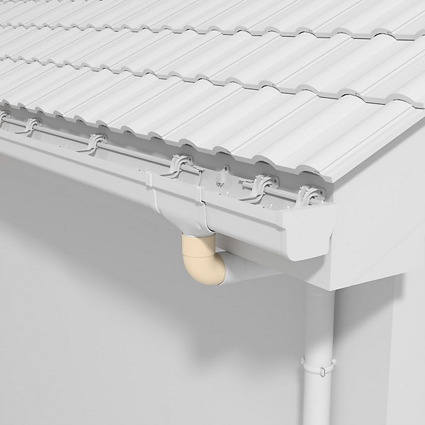 Coude M/F 87 deg pour tuyau de 80 mm - Sable