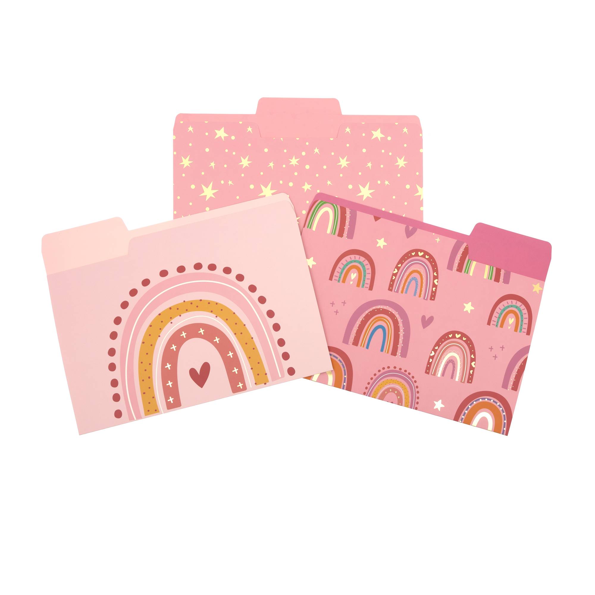 Rainbow File Folders A4 3 Pack