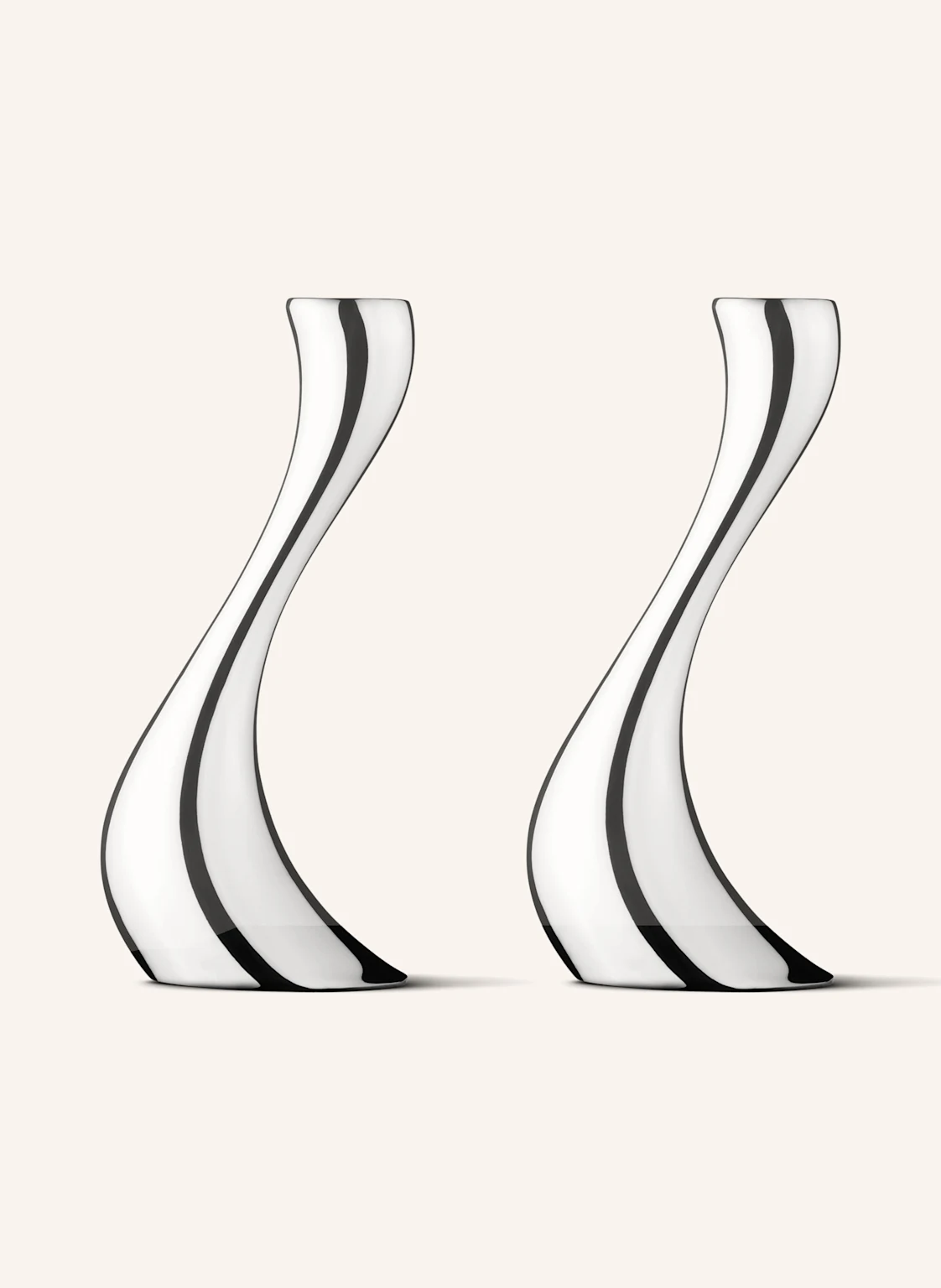 GEORG JENSEN 2er-Set Kerzenhalter COBRA MEDIUM